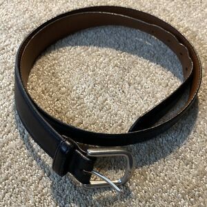 LL Bean Men’s Black Full Grain Leather Dress Belt Size 42 Made In USA
